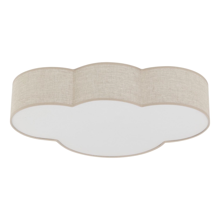 Brilagi - Plafonnier pour enfants NIMBUS LINEN 4xE27/15W/230V beige