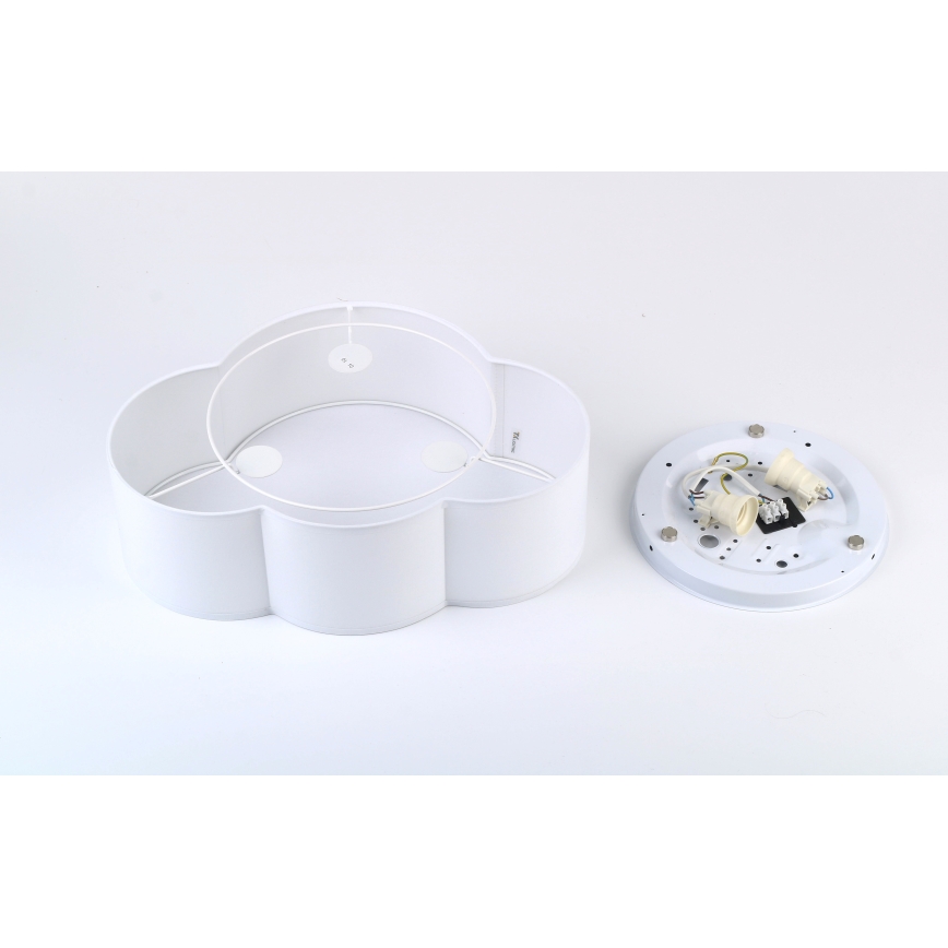 Brilagi - Plafonnier pour enfants NIMBUS MINI 2xE27/15W/230V 31x43 cm blanc