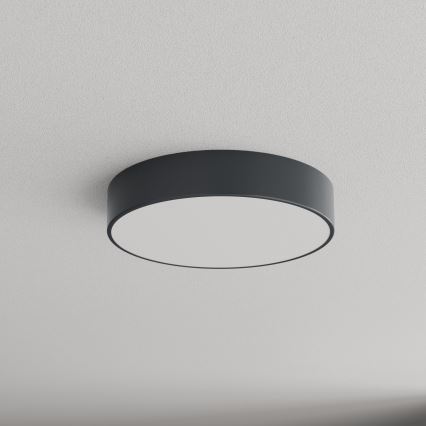 Brilagi - Plafonnier pour salle de bains CLARE avec détecteur de mouvement et capteur crépusculaire, 3xE27/24W/230V, Ø 40 cm, anthracite, IP54