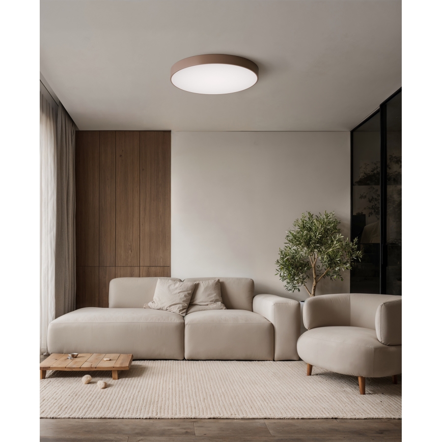 Brilagi - Plafonnier pour salle de bains CLARE 4xE27/24W/230V Ø 50 cm IP54 marron