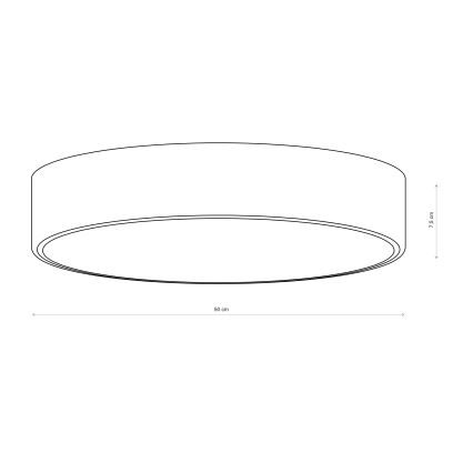 Brilagi - Plafonnier pour salle de bains CLARE 4xE27/24W/230V Ø 50 cm IP54 marron