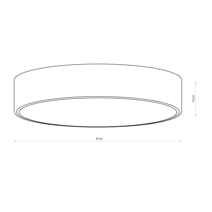 Brilagi - Plafonnier pour salle de bains CLARE 4xE27/24W/230V Ø 50 cm IP54 marron