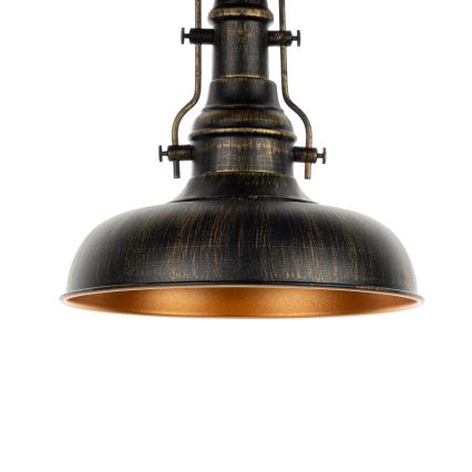 Brilagi - Plafonnier PYRONIC 1xE27/40W/230V Ø 32 cm bronze/patine