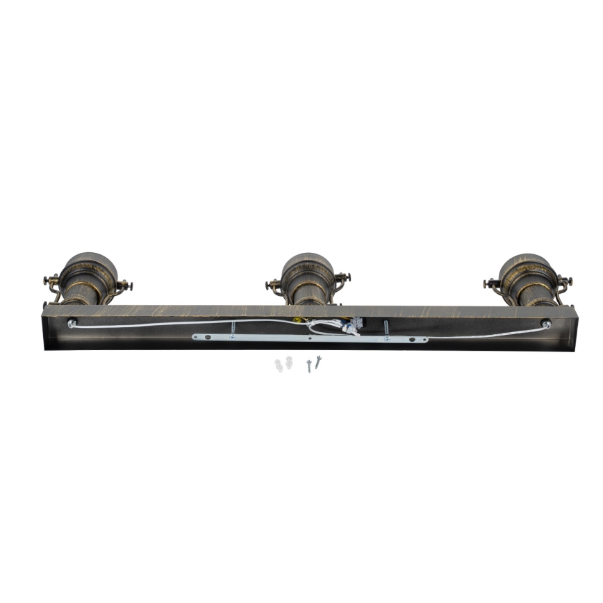 Brilagi - Plafonnier PYRONIC 3xE27/40W/230V bronze/patine