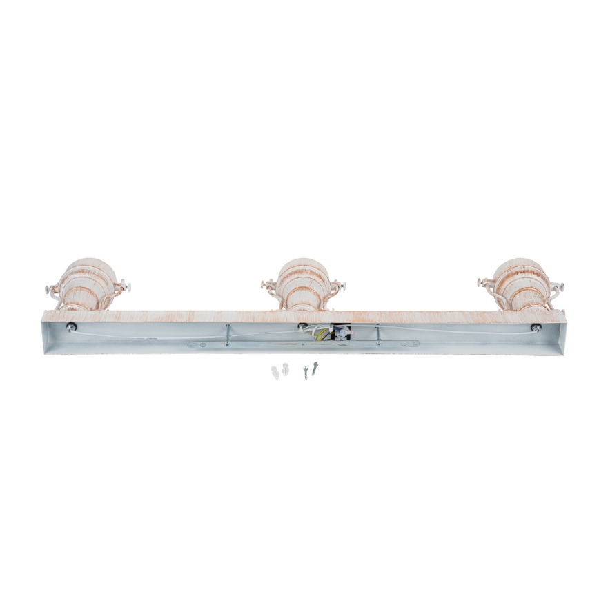Brilagi - Plafonnier PYRONIC 3xE27/40W/230V crème/patine