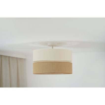 Brilagi - Plafonnier ROYAL YUTE 1xE27/15W/230V d. 40 cm beige/crème