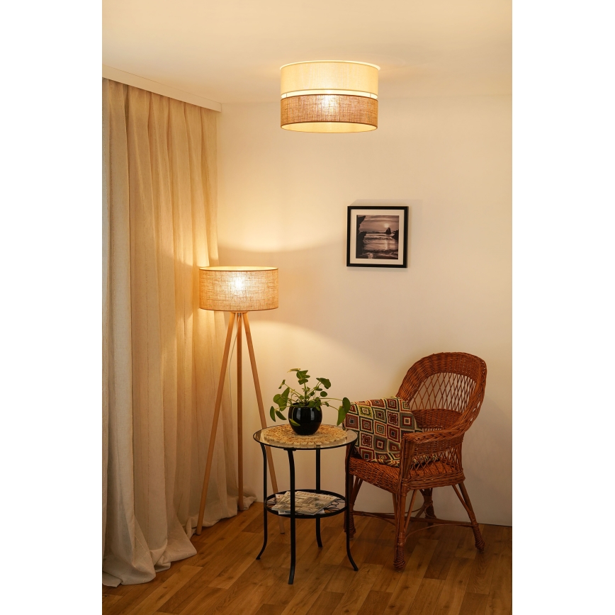 Brilagi - Plafonnier ROYAL YUTE 1xE27/15W/230V d. 40 cm beige/crème