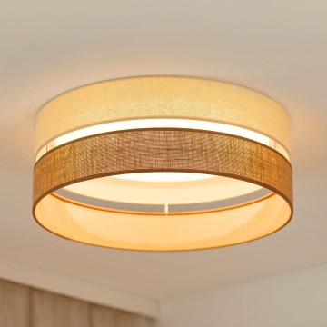 Brilagi - Plafonnier ROYAL YUTE LED/24W/230V d. 45 cm beige/crème
