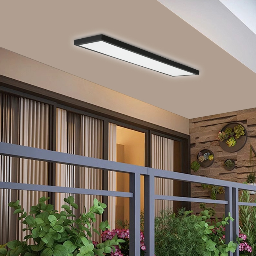 Brilagi - Plafonnier salle de bain FRAME LED/50W/230V 120x30 cm IP44 noir