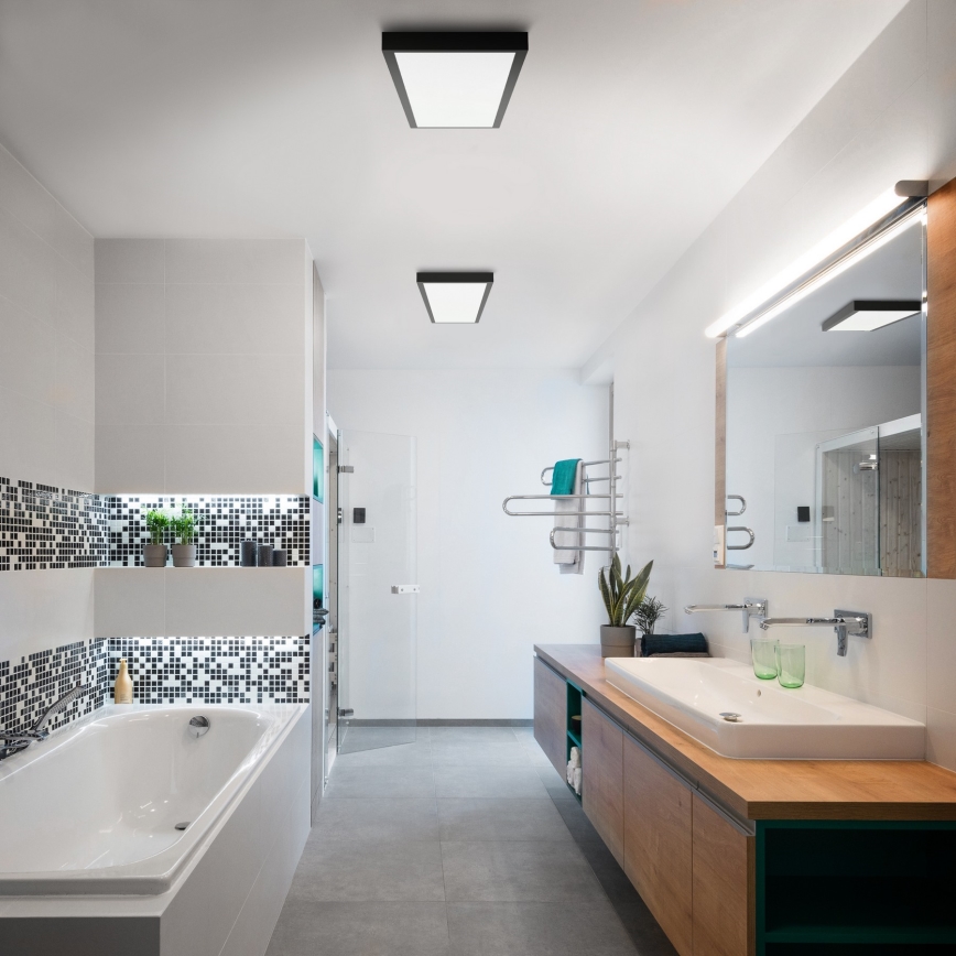 Brilagi - Plafonnier salle de bain FRAME LED/50W/230V 120x30 cm IP44 noir