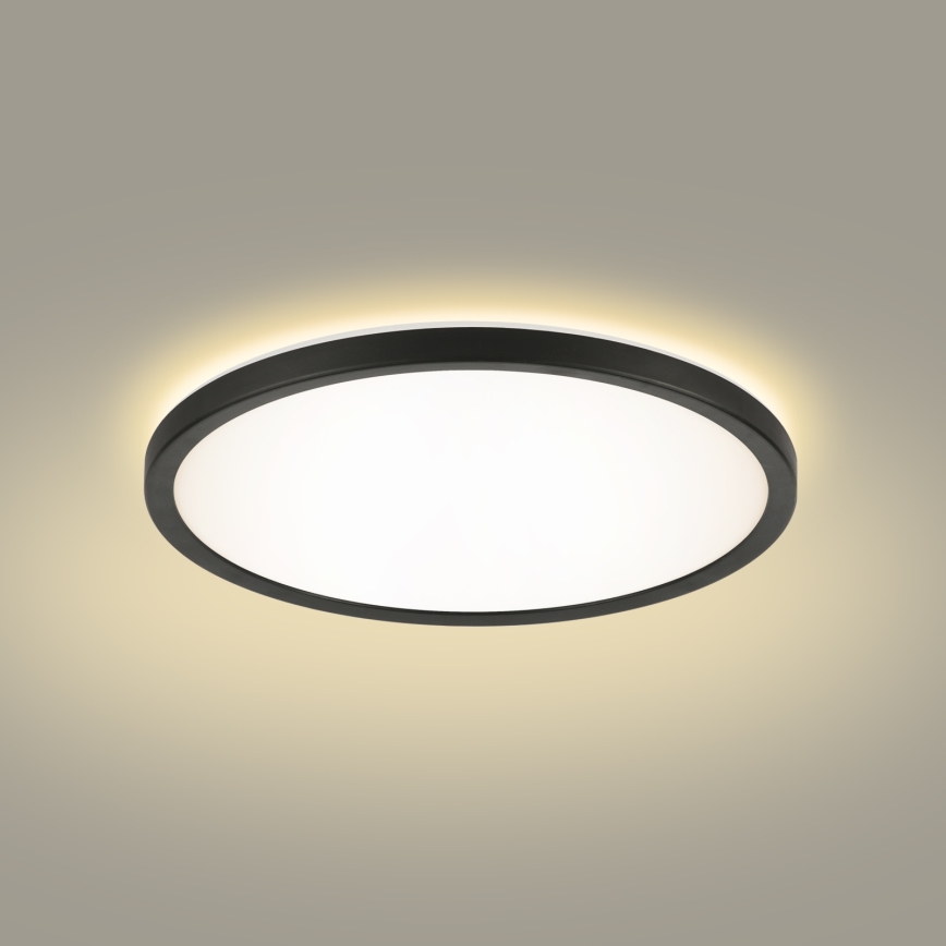 Brilagi - Plafonnier salle de bain ULTRA SLIM LED/12W/230V d. 22,5 cm noir IP54