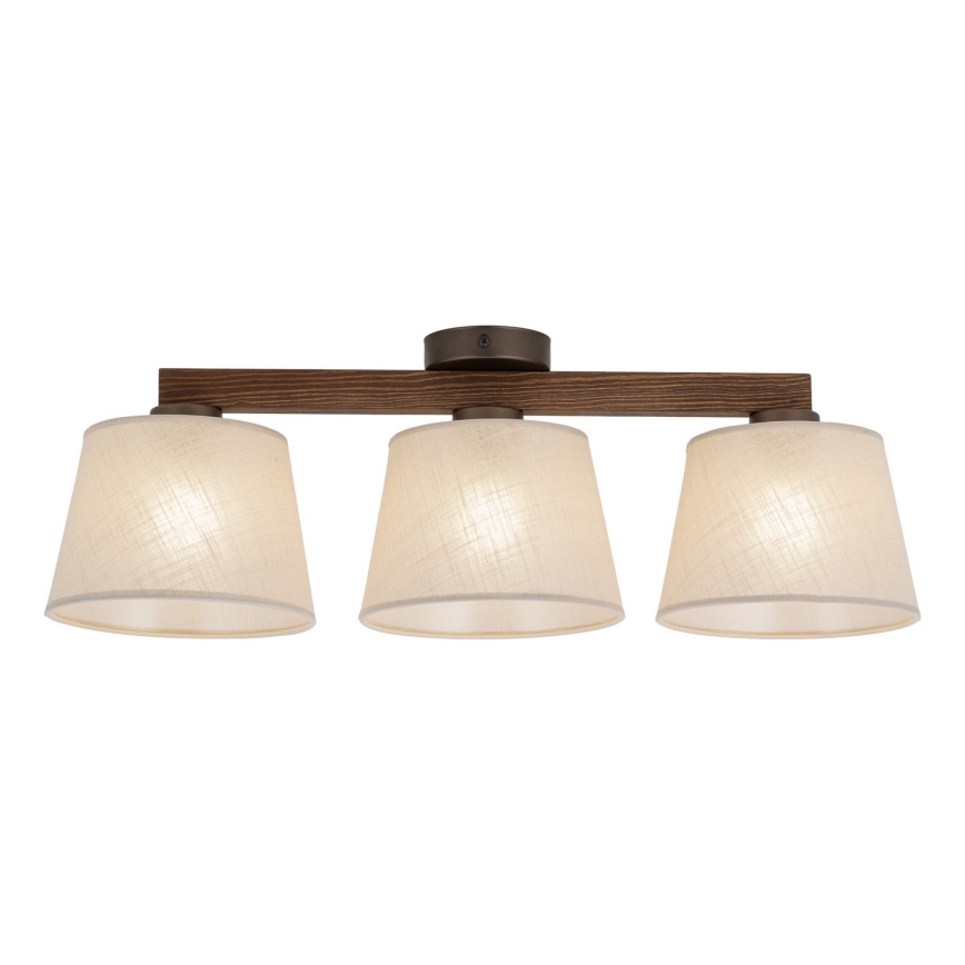 Brilagi - Plafonnier semi-encastré LATTE 3xE27/15W/230V pin/beige