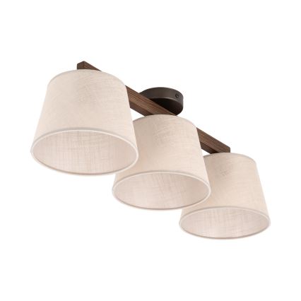 Brilagi - Plafonnier semi-encastré LATTE 3xE27/60W/230V pin/beige