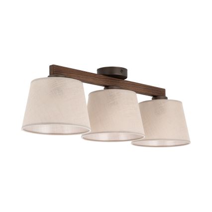 Brilagi - Plafonnier semi-encastré LATTE 3xE27/60W/230V pin/beige