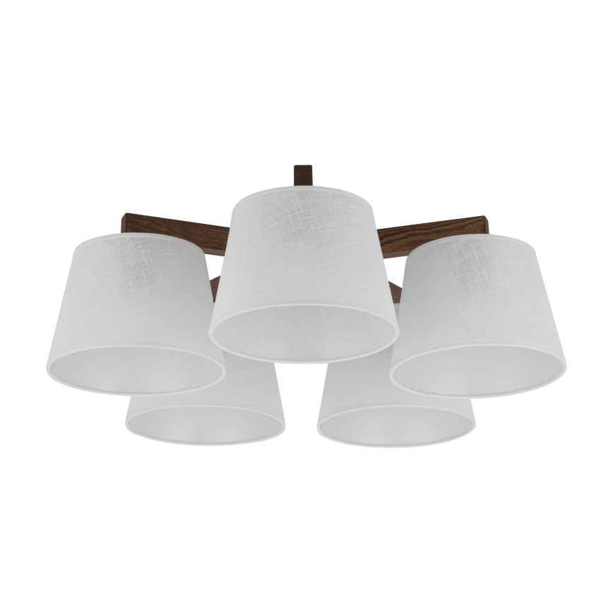 Brilagi - Plafonnier semi-encastré LATTE 5xE27/60W/230V pin/blanc