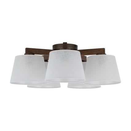 Brilagi - Plafonnier semi-encastré LATTE 5xE27/60W/230V pin/blanc