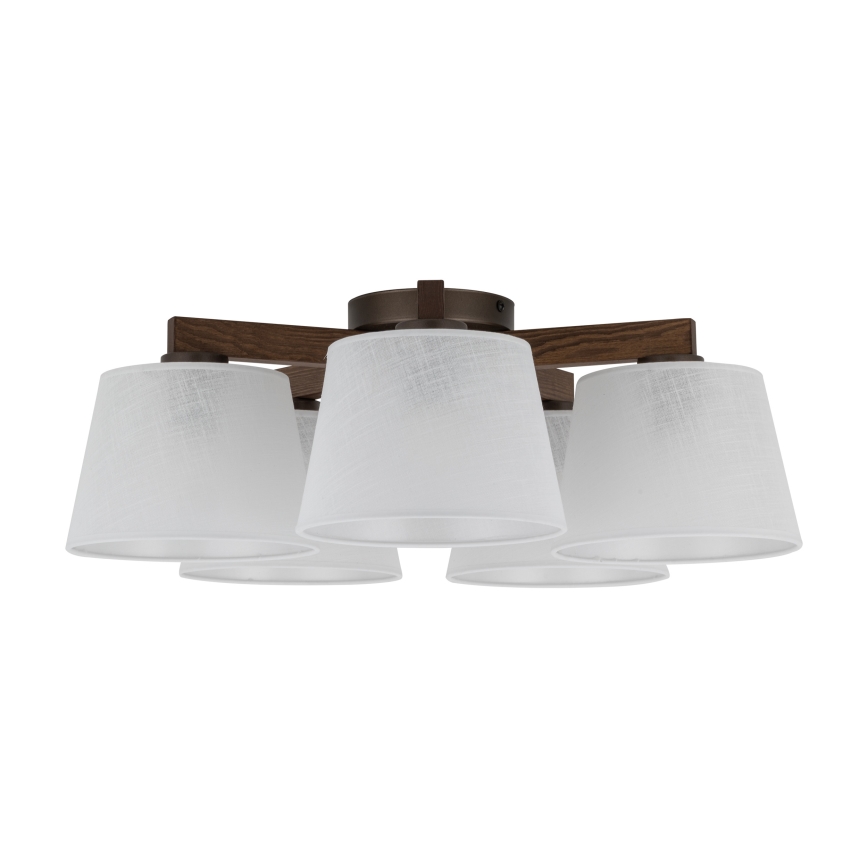Brilagi - Plafonnier semi-encastré LATTE 5xE27/60W/230V pin/blanc