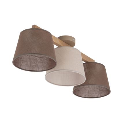 Brilagi - Plafonnier semi-encastré LATTE SABIA 3xE27/15W/230V pin/mix