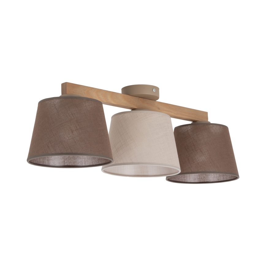 Brilagi - Plafonnier semi-encastré LATTE SABIA 3xE27/60W/230V pin/mix