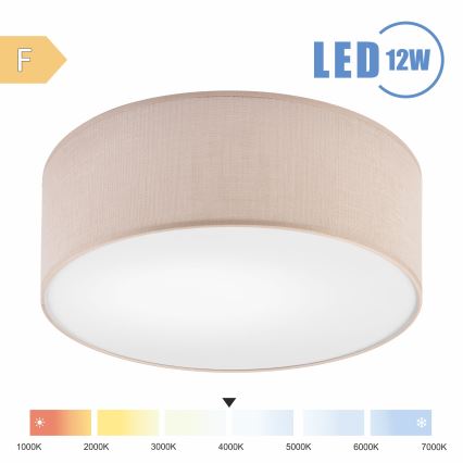 Brilagi - Plafonnier SIRIJA LED/12W/230V d. 35 cm beige