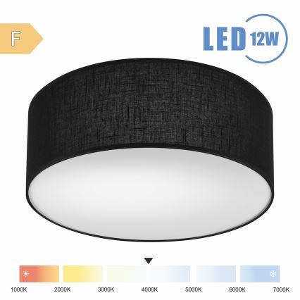 Brilagi - Plafonnier SIRIJA LED/12W/230V d. 35 cm noir