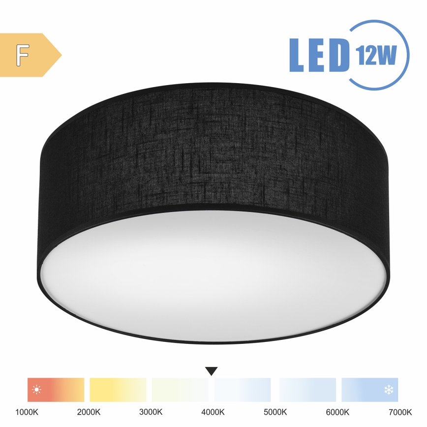 Brilagi - Plafonnier SIRIJA LED/12W/230V d. 35 cm noir