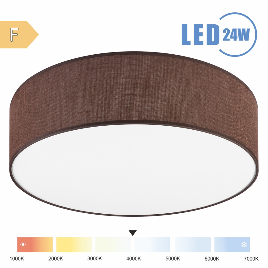 Brilagi - Plafonnier SIRIJA LED/24W/230V d. 45 cm marron