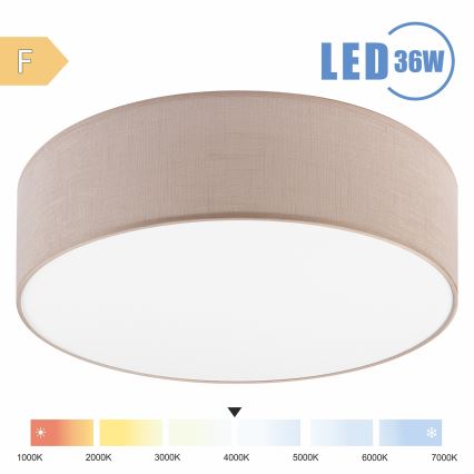 Brilagi - Plafonnier SIRIJA LED/36W/230V d. 45 cm beige