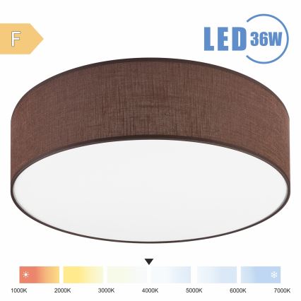 Brilagi - Plafonnier SIRIJA LED/36W/230V d. 45 cm marron