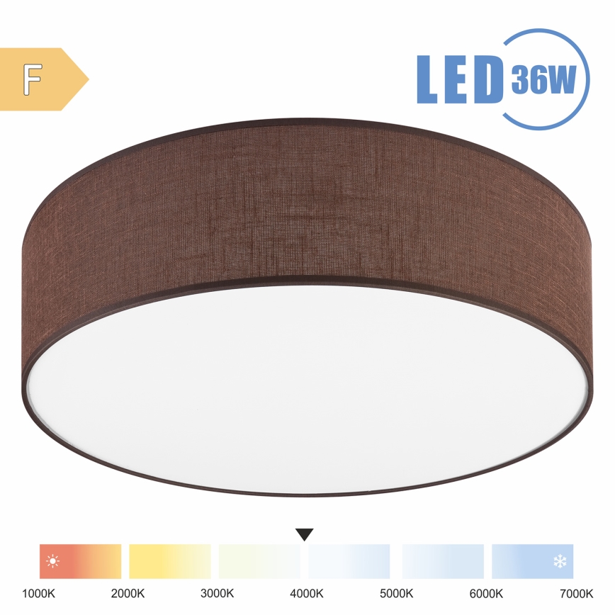 Brilagi - Plafonnier SIRIJA LED/36W/230V d. 45 cm marron