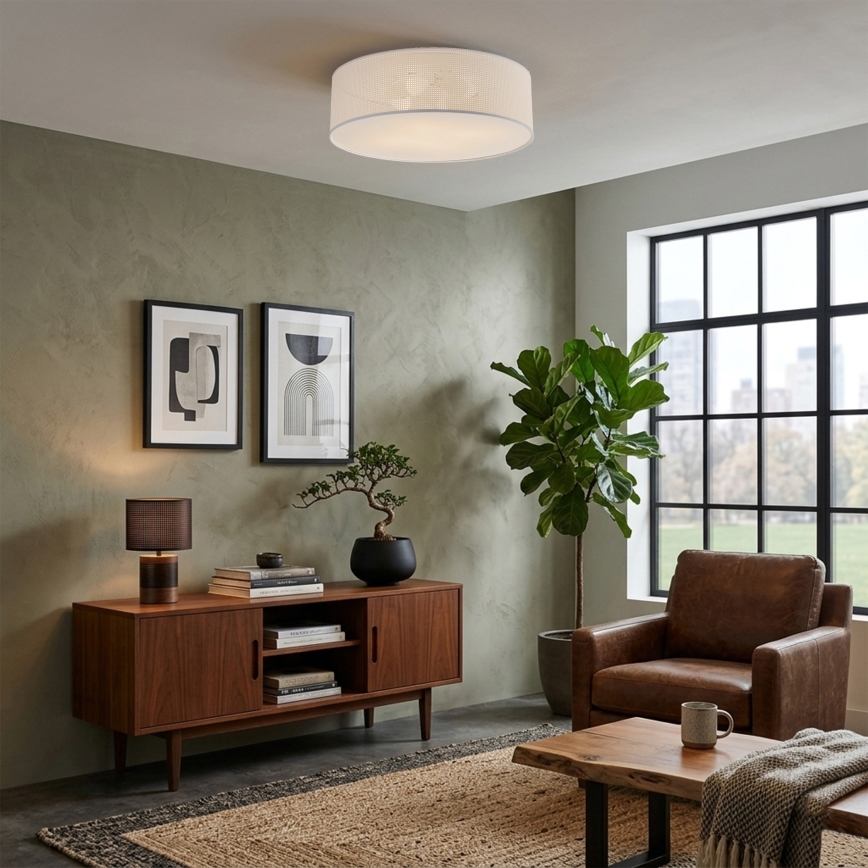 Brilagi - Plafonnier SIRIJA MODERN 4xE27/60W/230V Ø 45 cm blanc