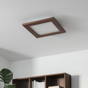 Brilagi - Plafonnier SLIMFRAME WOOD LED/25W/230V 34x34 cm marron foncé