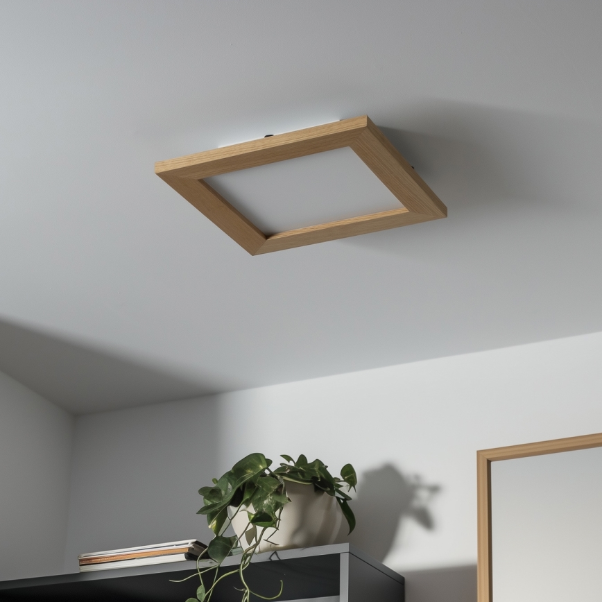 Brilagi - Plafonnier SLIMFRAME WOOD LED/25W/230V 34x34 cm marron