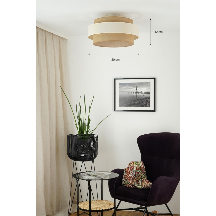 Brilagi - Plafonnier SPACE LIGHT 1xE27/15W/230V d. 50 cm beige/crème