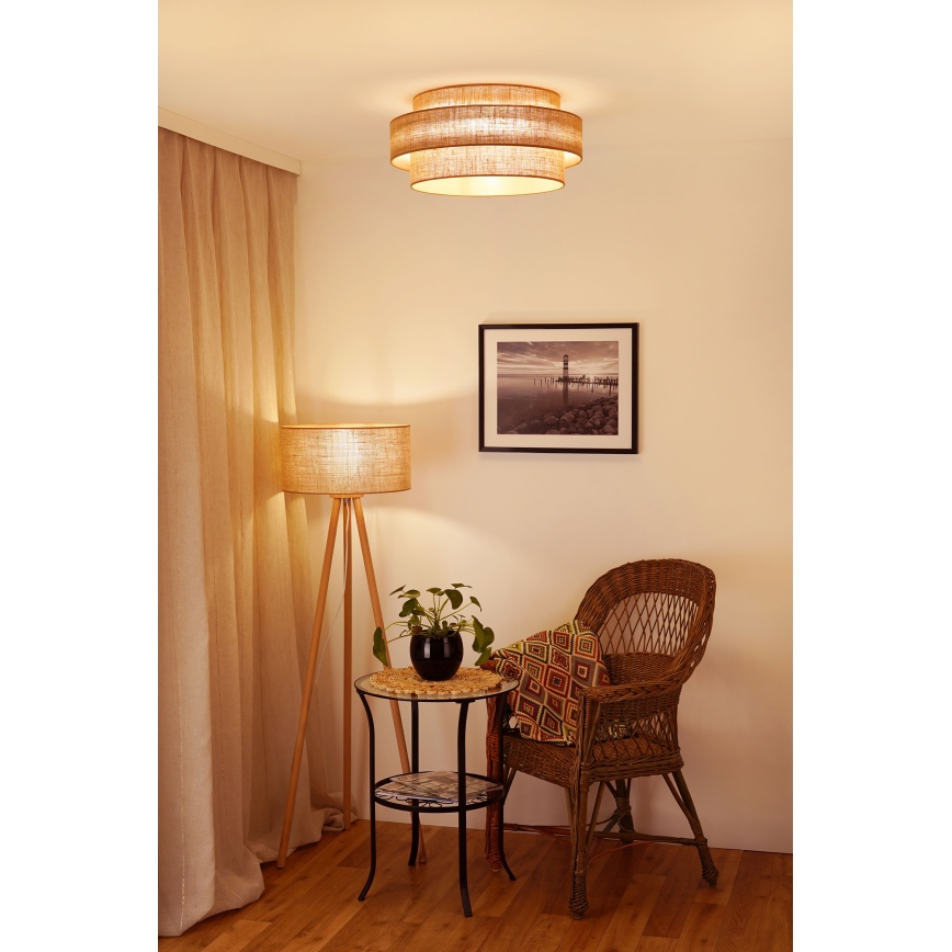 Brilagi - Plafonnier SPACE YUTE LED/12W/230V d. 50 cm 3000K/4000K/6400K beige