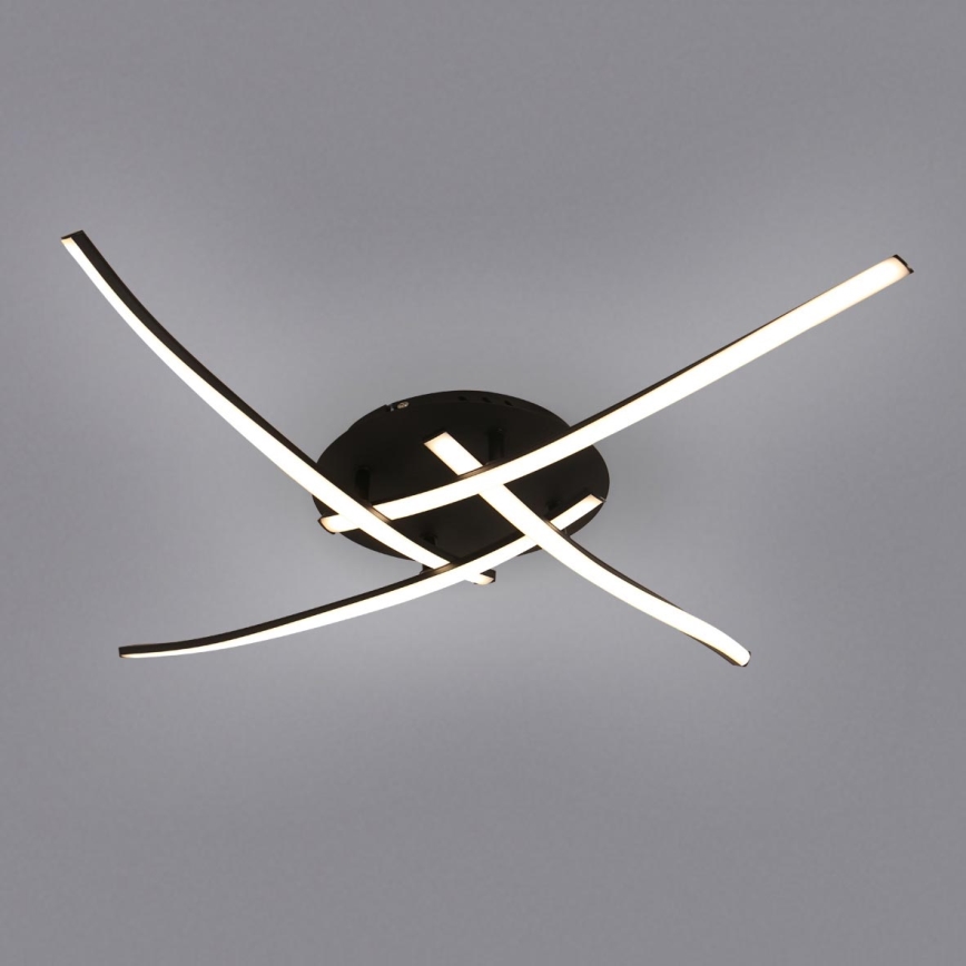 Brilagi - Plafonnier STRIPES LED/32W/230V 60x60 cm noir