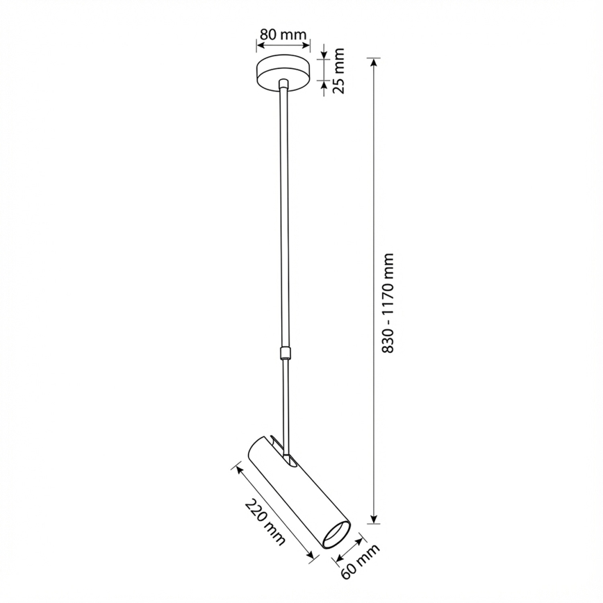 Brilagi - Plafonnier sur tige SELE 1xGU10/30W/230V blanc