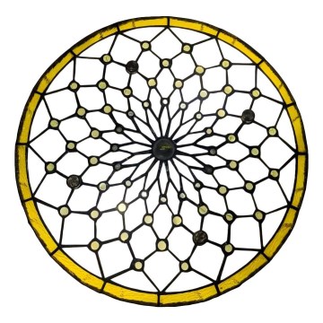 Brilagi - plafonnier Tiffany en vitrail IVOIRE 3xE27/60W/230V Ø 40 cm