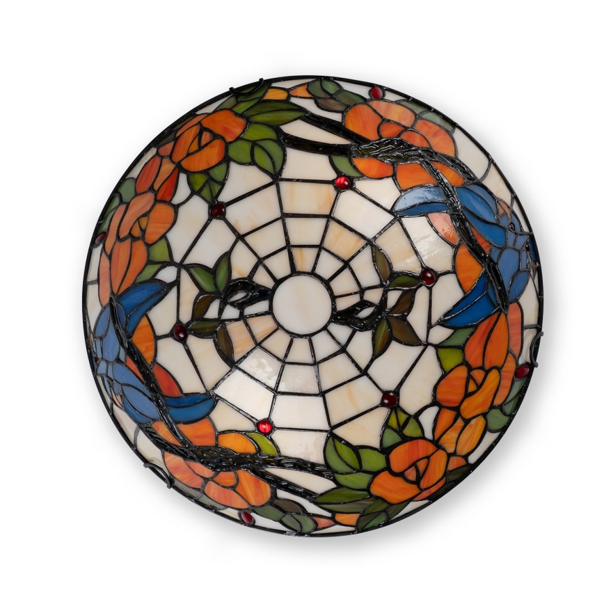Brilagi - plafonnier Tiffany en vitrail JUNGLE 2xE27/60W/230V Ø 40 cm