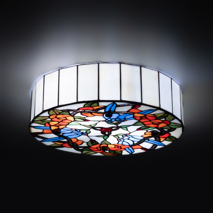 Brilagi - plafonnier Tiffany en vitrail JUNGLE 3xE27/60W/230V Ø 40 cm