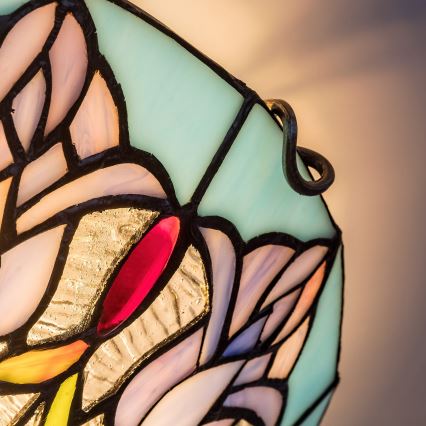 Brilagi - Plafonnier Tiffany en vitrail LORAS 2xE27/60W/230V