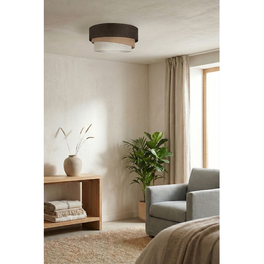 Brilagi - Plafonnier TRIO 1xE27/60W/230V Ø 40 cm marron/beige/blanc