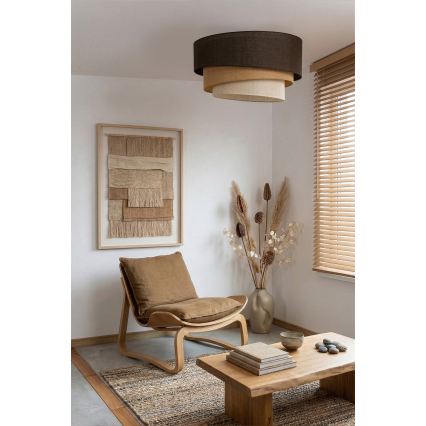 Brilagi - Plafonnier TRIO 3xE27/60W/230V diam. 60 cm marron/beige/blanc