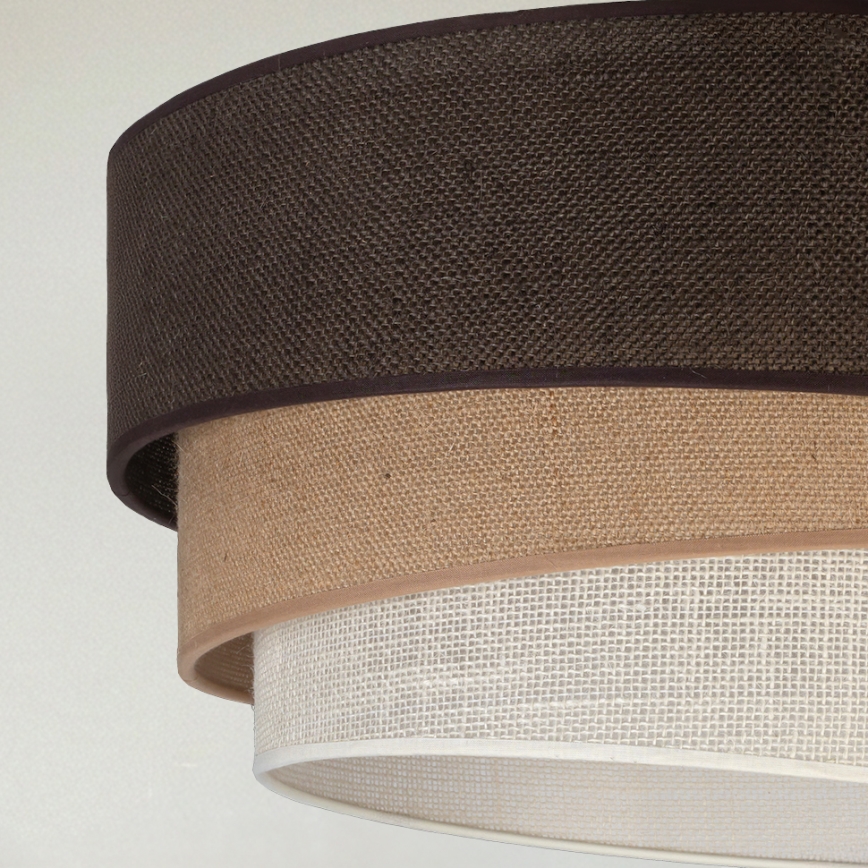 Brilagi - Plafonnier TRIO 3xE27/60W/230V diam. 60 cm marron/beige/blanc