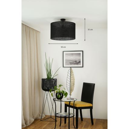Brilagi - Plafonnier TUBES ROLLER 1xE27/15W/230V d. 50 cm noir