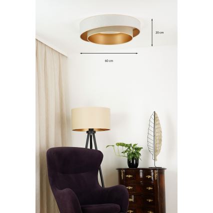 Brilagi - Plafonnier VEGAS SHINE LED/24W/230V d. 60 cm beige/crème