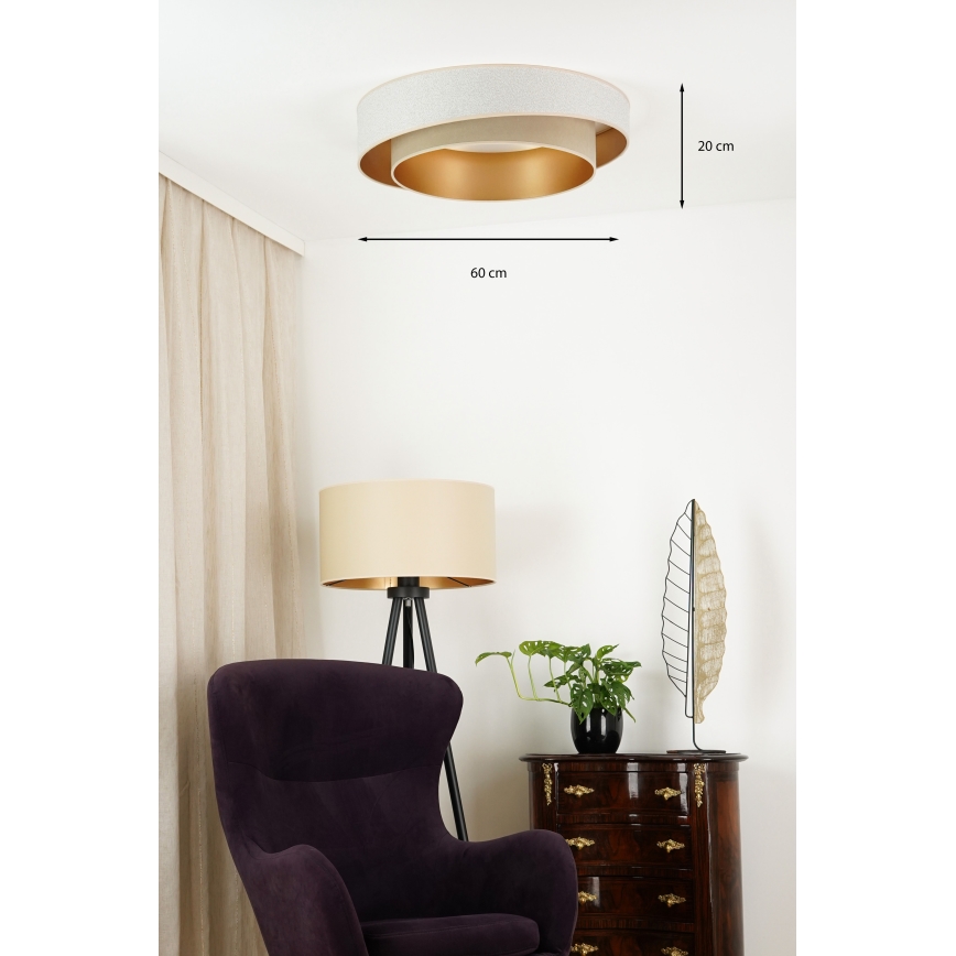 Brilagi - Plafonnier VEGAS SHINE LED/24W/230V d. 60 cm beige/crème