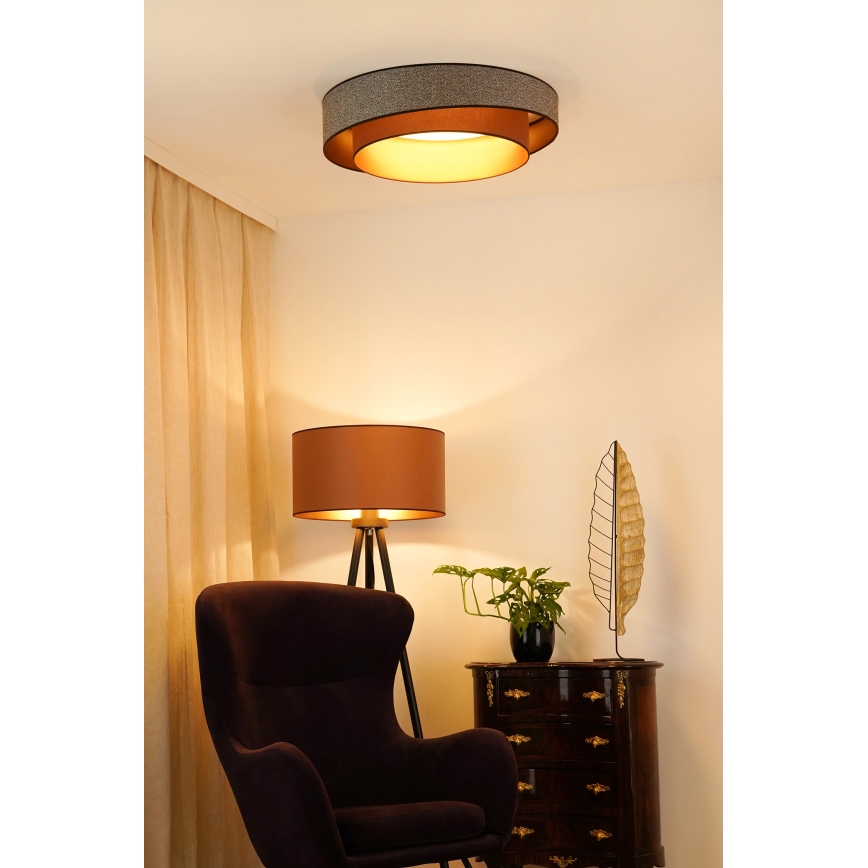 Brilagi - Plafonnier VEGAS SHINE LED/24W/230V d. 60 cm marron