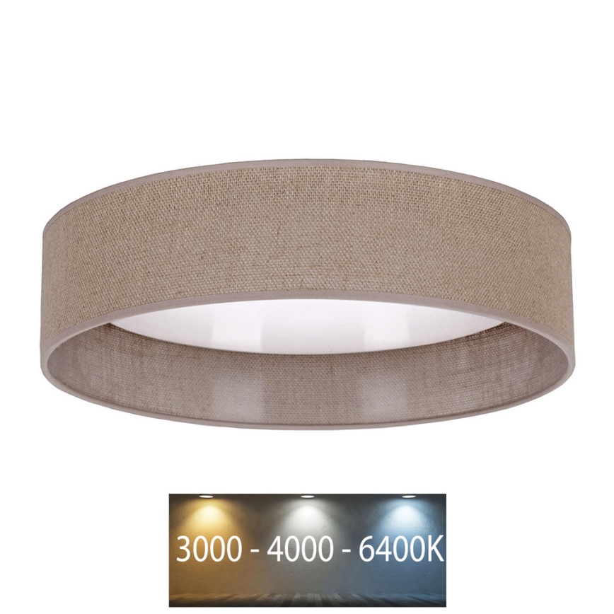 Brilagi - Plafonnier VELVET LED/12W/230V d. 30 cm 3000K/4000K/6400K marron