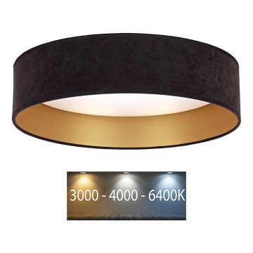 Brilagi - Plafonnier VELVET LED/12W/230V d. 30 cm 3000K/4000K/6400K noir/doré